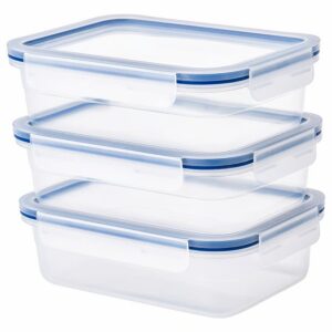 Food container with lid, rectangular/plastic, 1.0 l