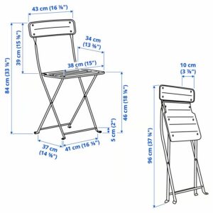 Folding chair, bright orange outdoor